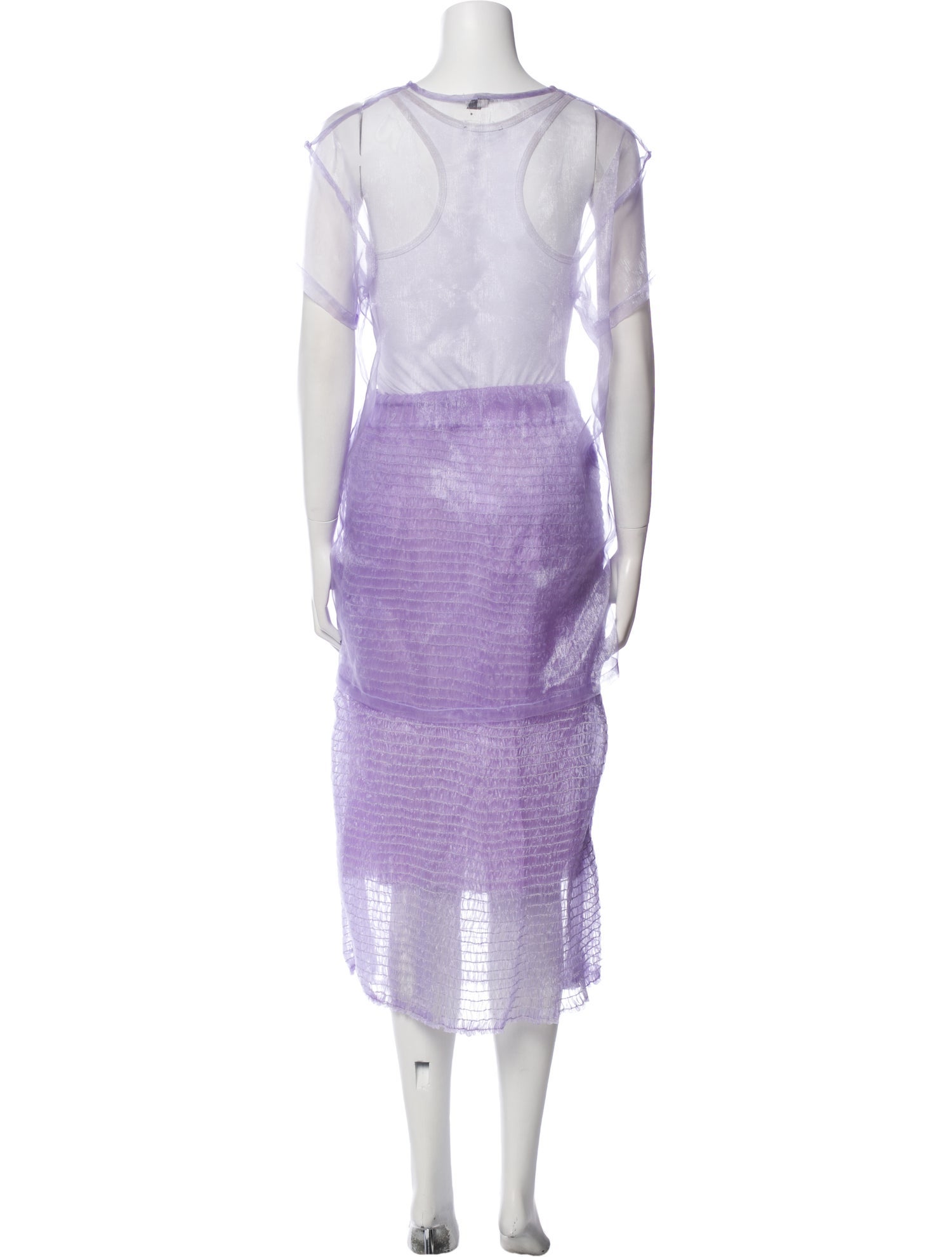 Delfina Balda Raw-Edge Trim Skirt Set